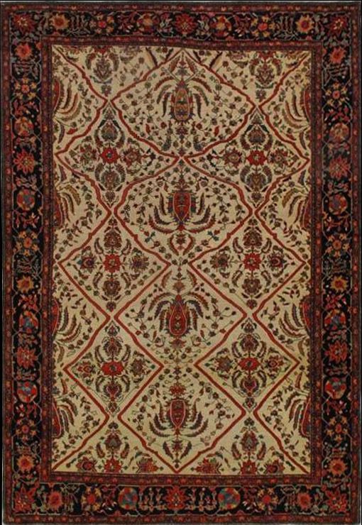 Antique Farahan Sarouk rug, 4'6