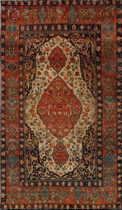 Antique Farahan Sarouk rug, 4' x 6'10