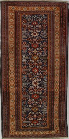 Antique Caucasian rug, 4'9