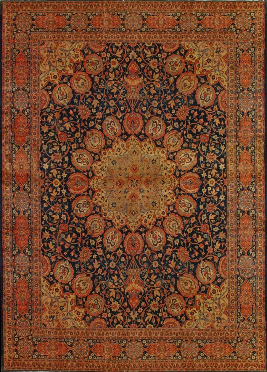 Antique Tabriz rug, 10'9