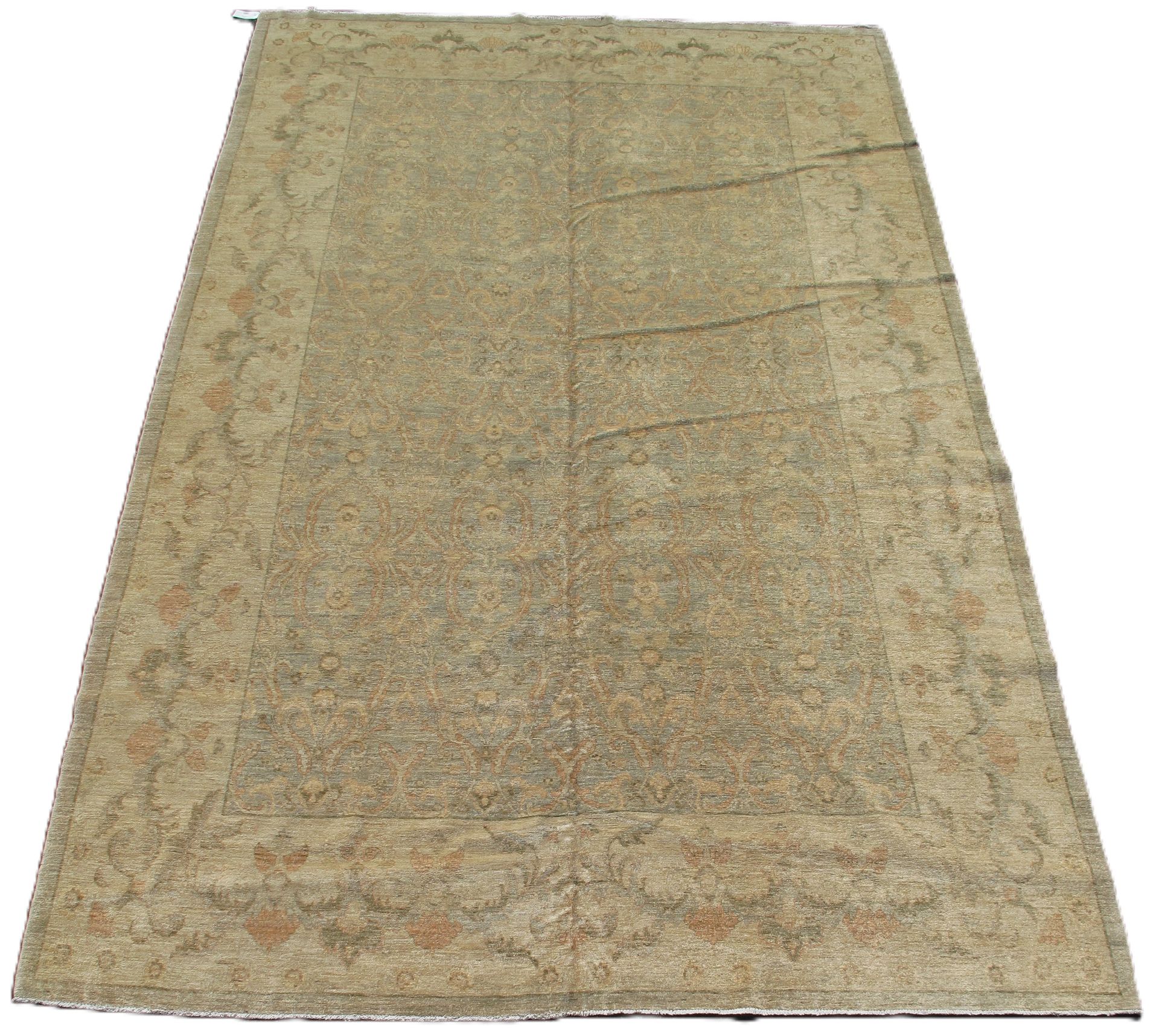 A beige textured rectangular rug or mat with a subtle woven pattern on a white background