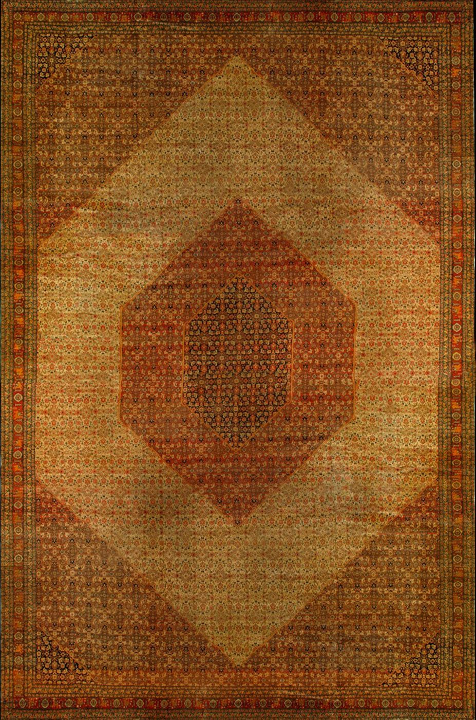 Antique Tabriz rug, 12'9
