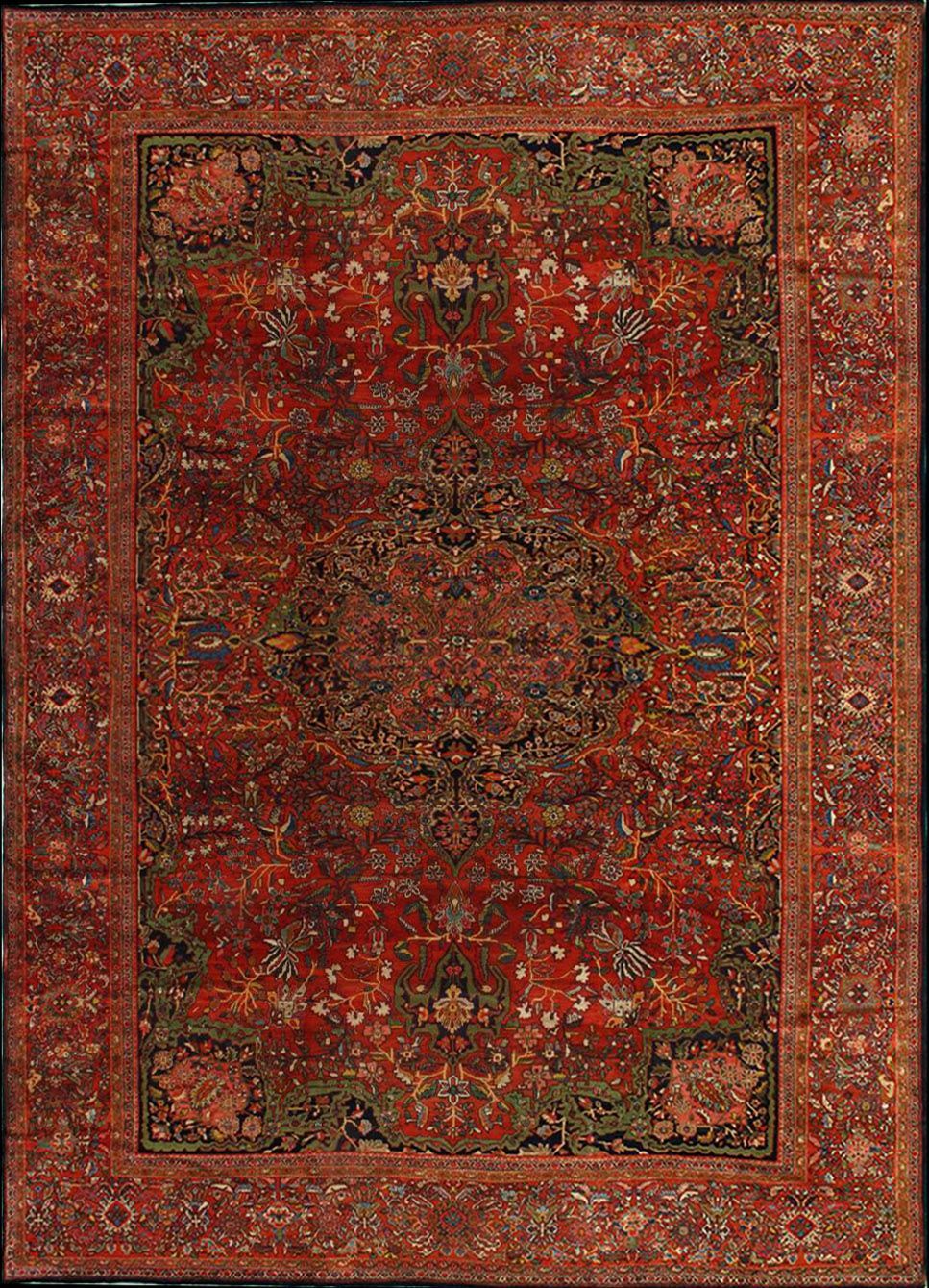 Antique Farahan Sarouk rug, 13'8