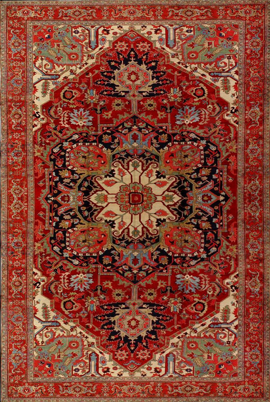 Antique Serapi rug, 12'1