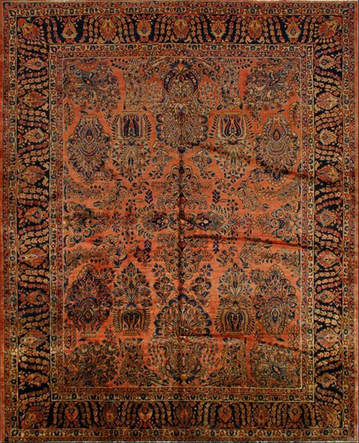 Persian Sarouk rug, 9'1