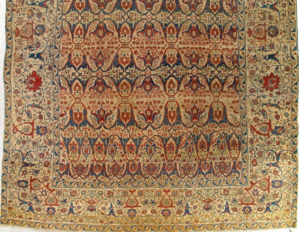 Antique Tabriz Hajijalili rug, 13'2