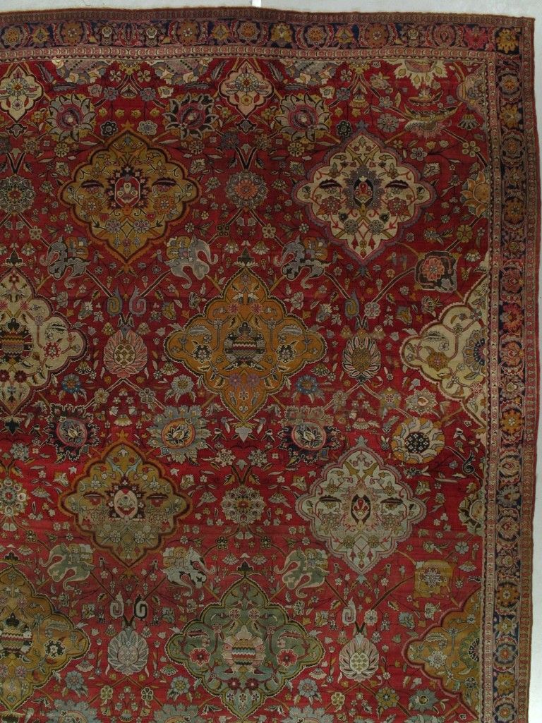 Antique Lavar Kerman rug, 16' x 34'5