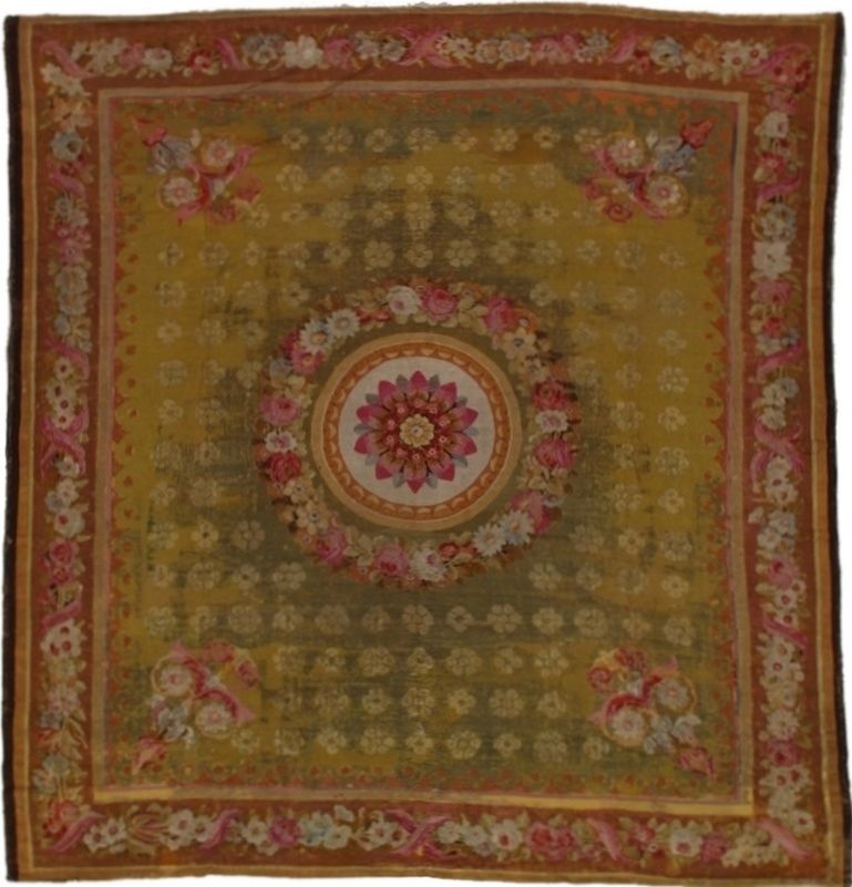 Antique Aubusson rug, 8'5