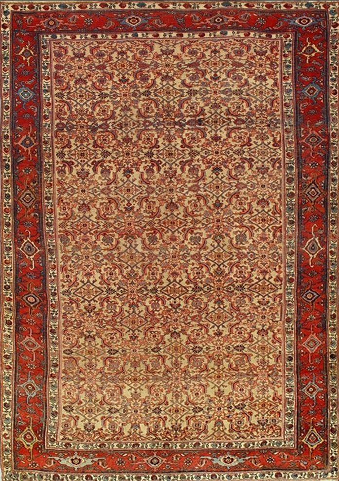 Antique Bijar rug, 7'4