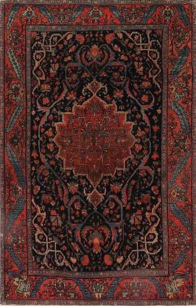 Antique Bijar rug, 4'2