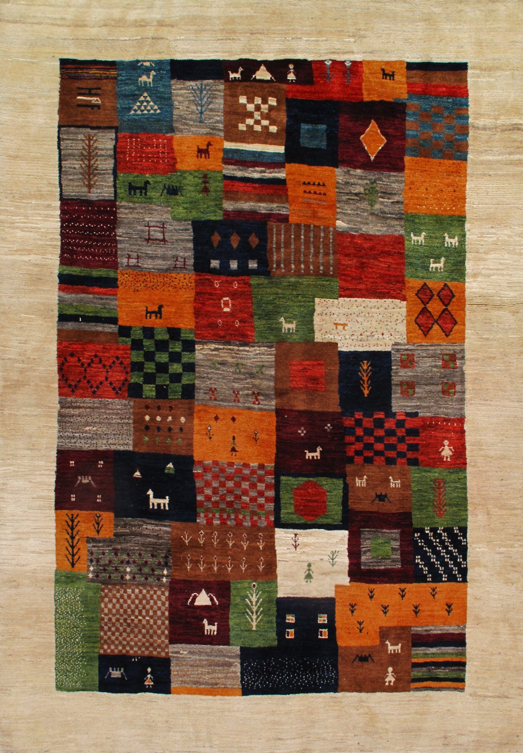 Gabbeh rug, 6'8" x 9'5", First Rugs