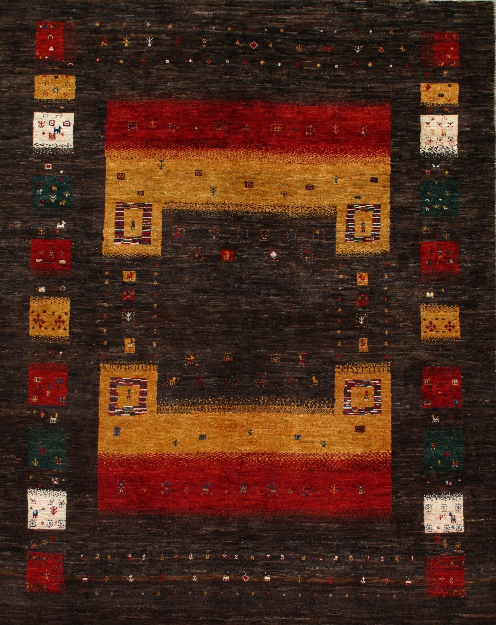 Gabbeh rug, 5' x 6'4", First Rugs