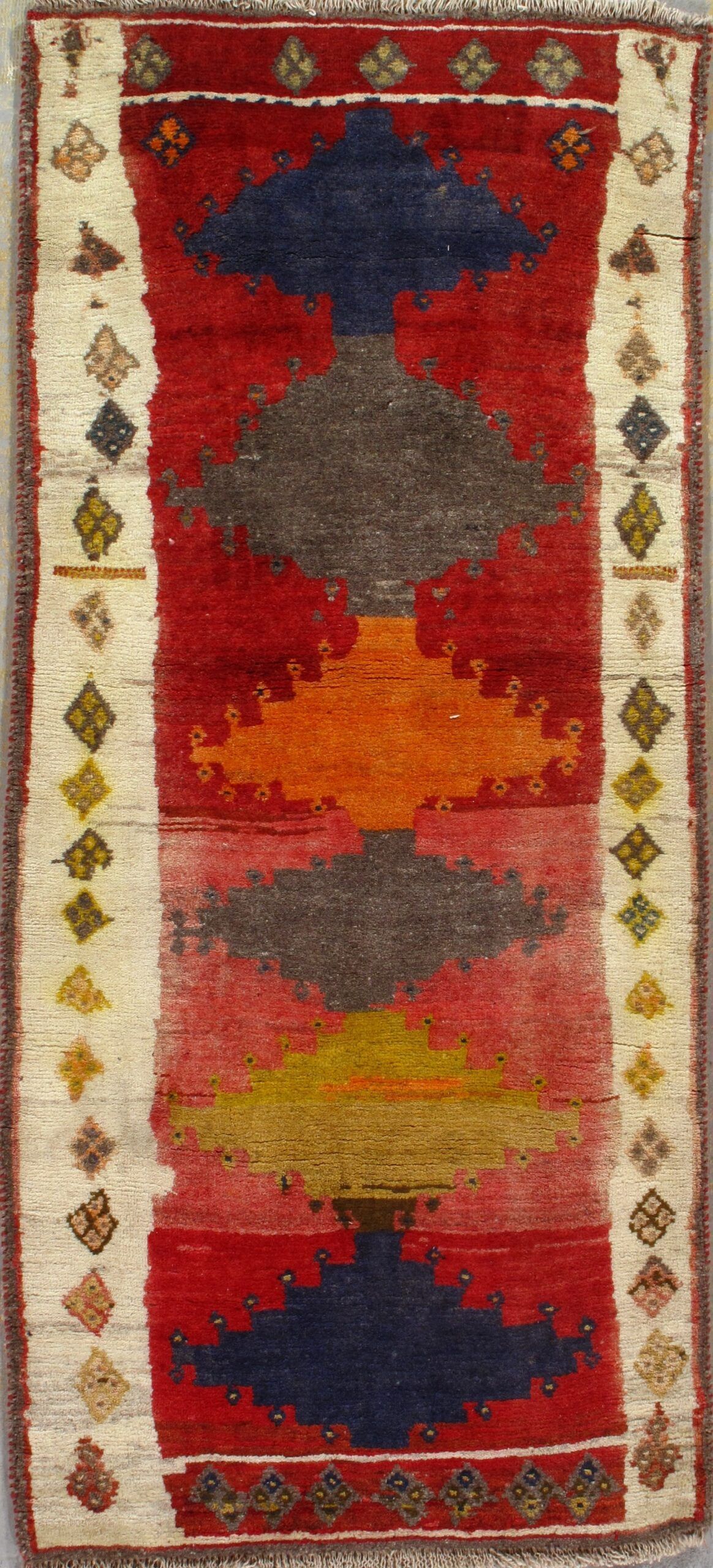 Vintage Persian Gabbeh runner, 2'6