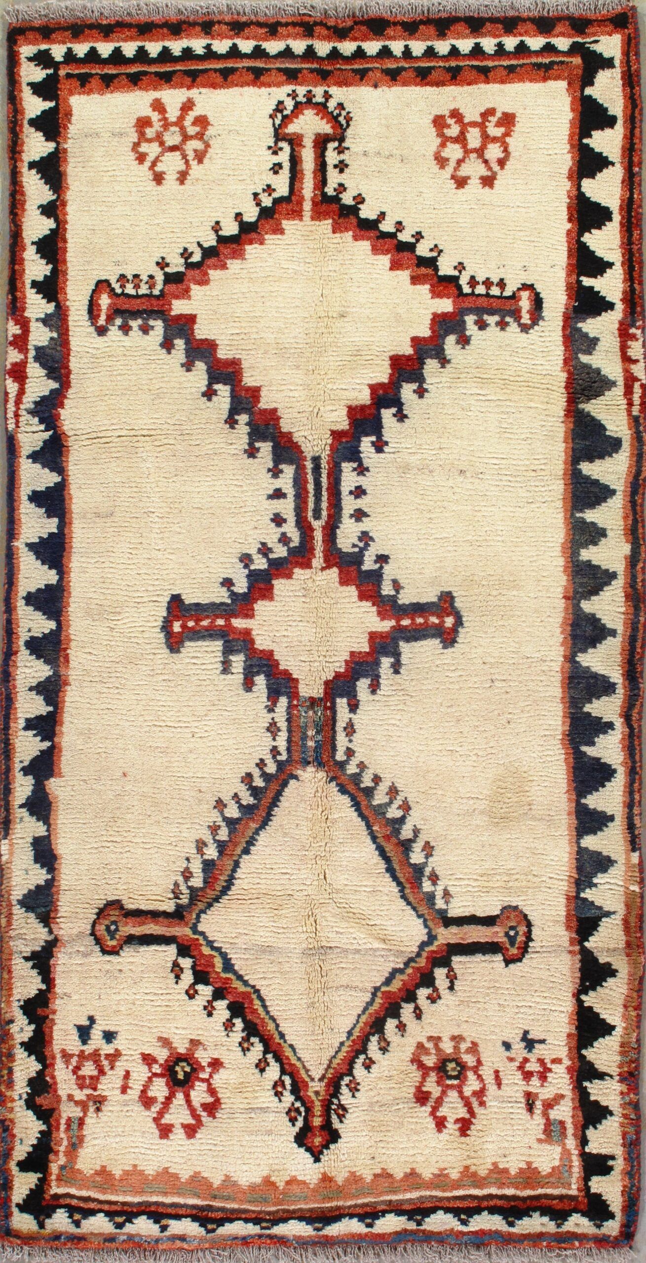Vintage Persian Gabbeh runner, 3'4