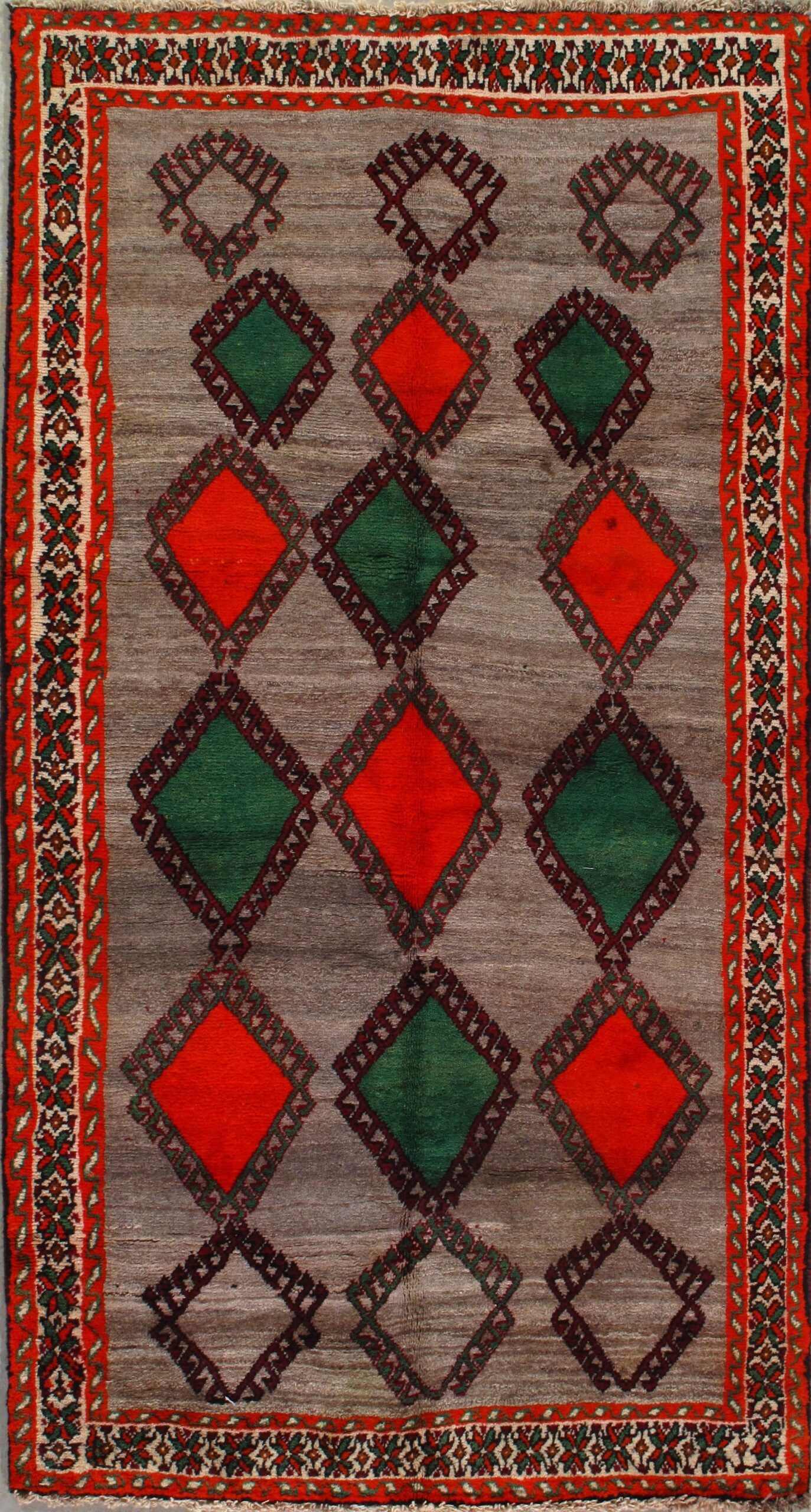 Vintage Persian Gabbeh rug, 3'9
