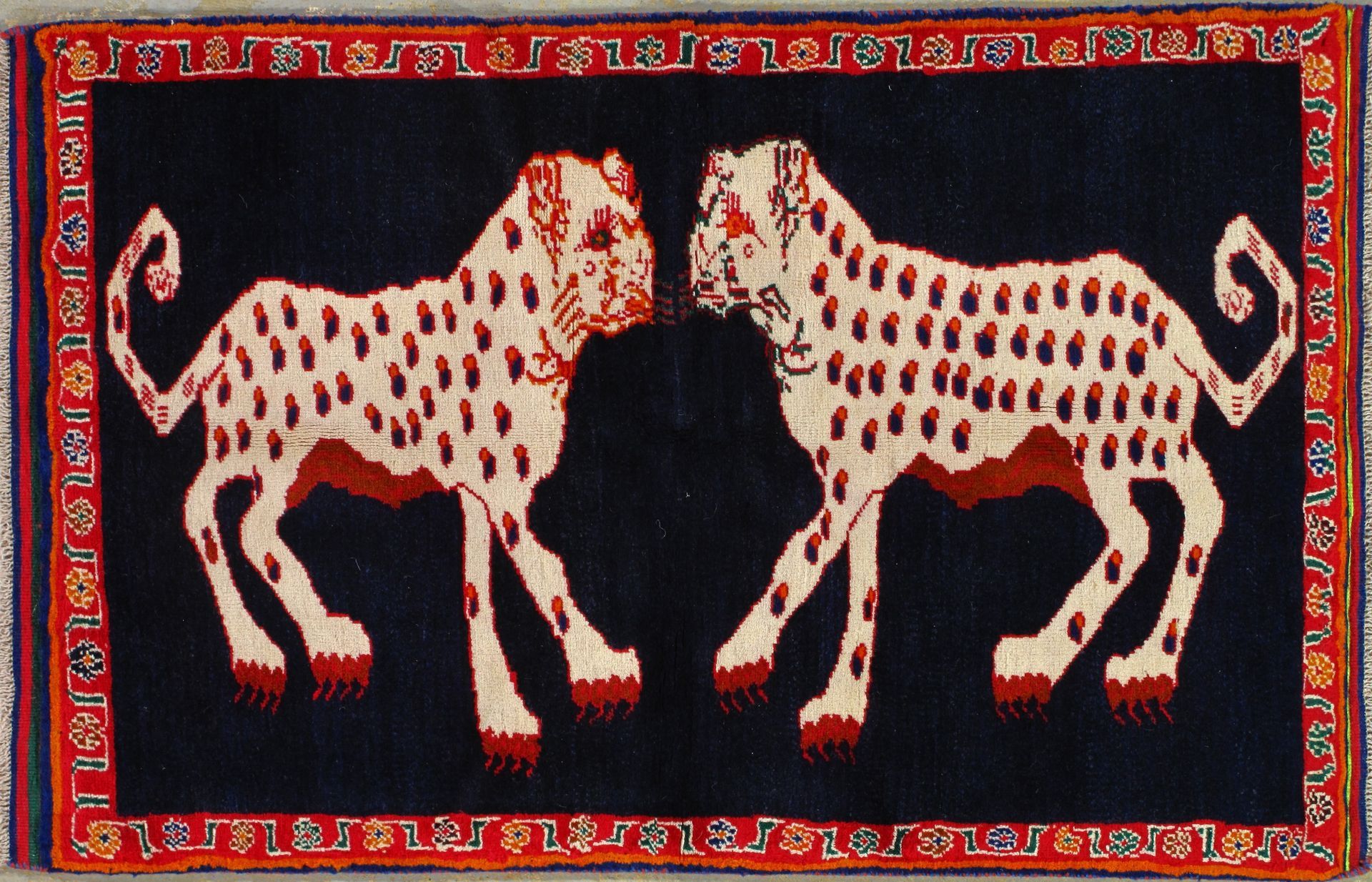 Vintage Gabbeh rug, 3' x 4'8