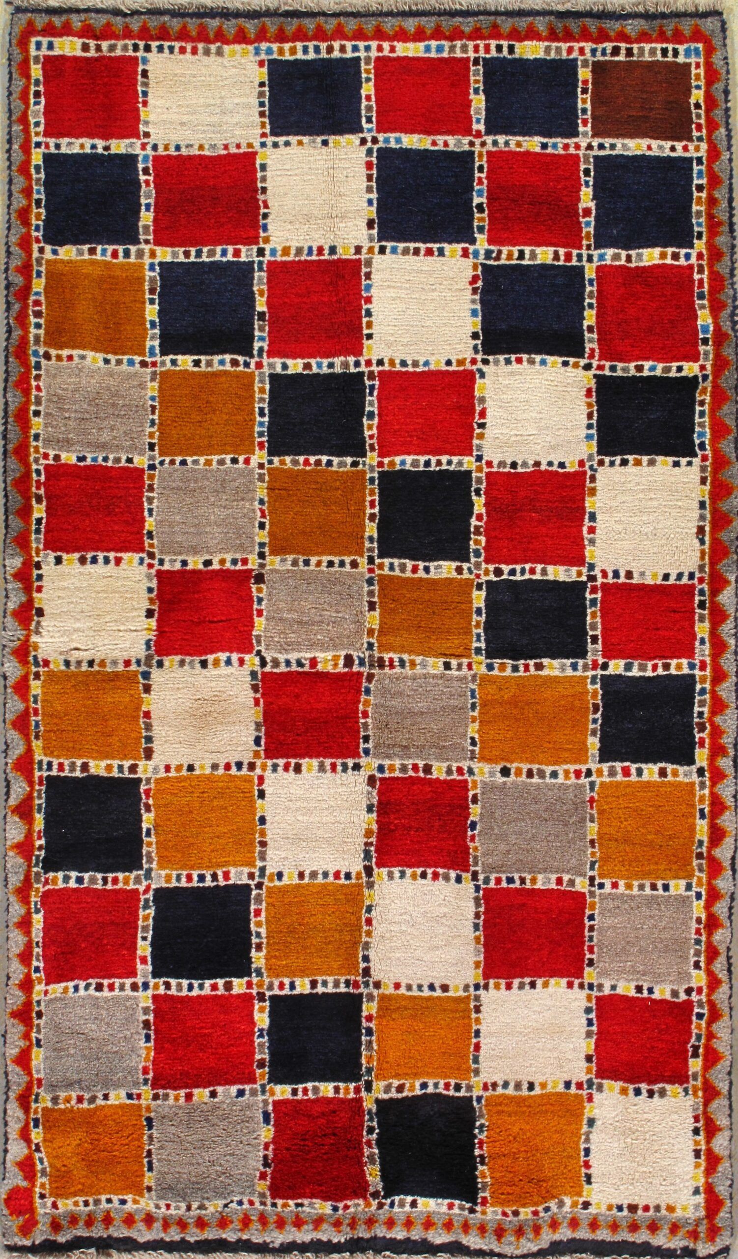 Vintage Gabbeh rug, 3' x 5'1