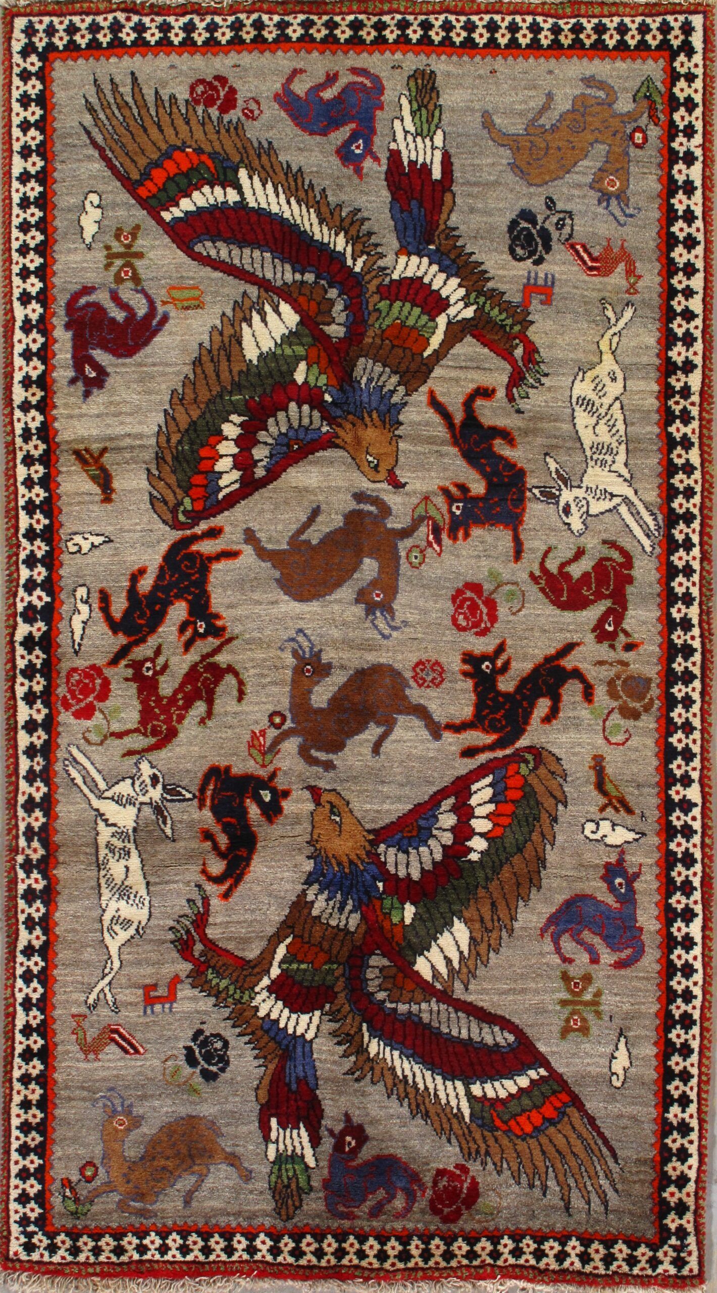 Vintage Gabbeh rug, 3'7