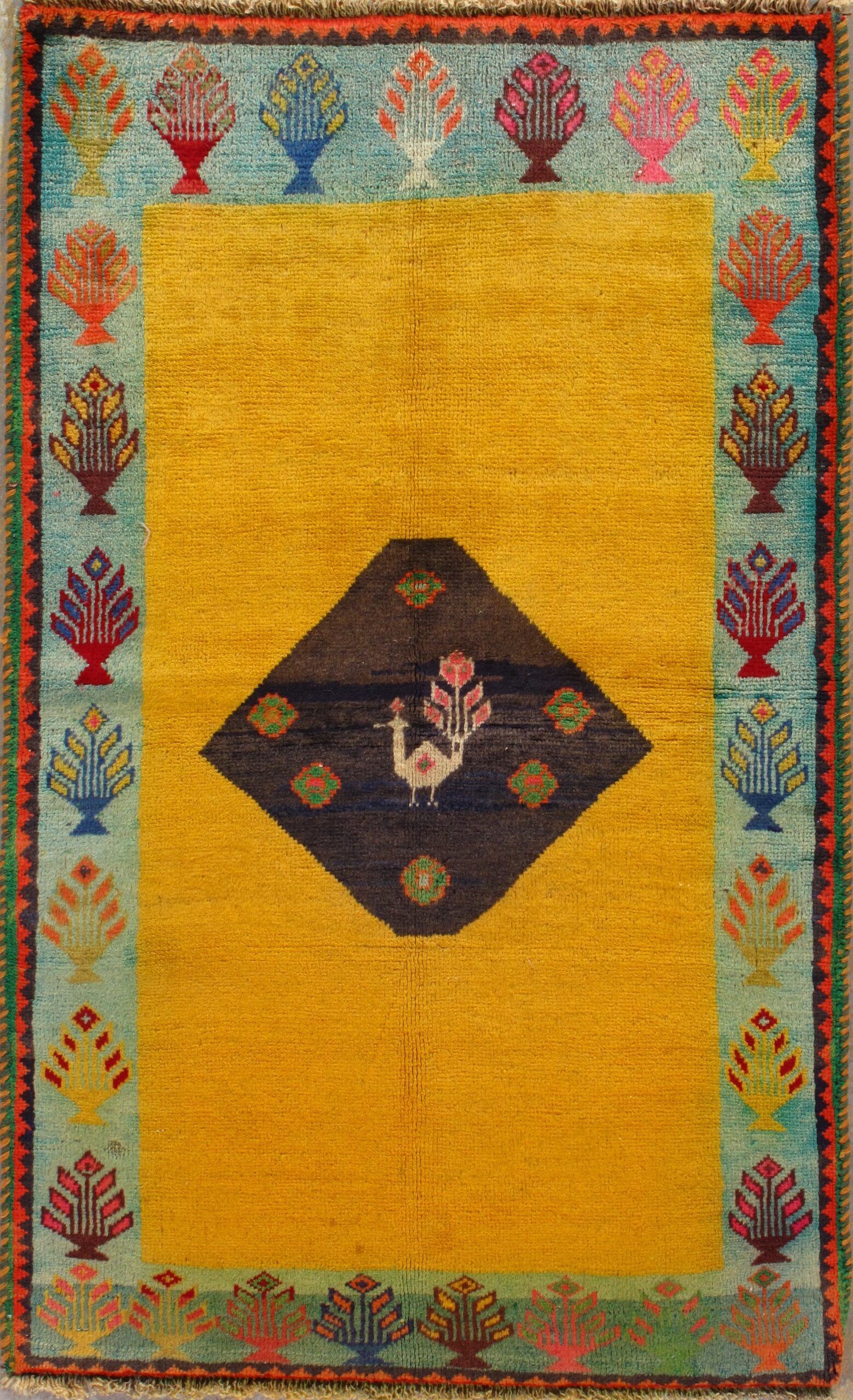 Vintage Gabbeh rug, 2'10