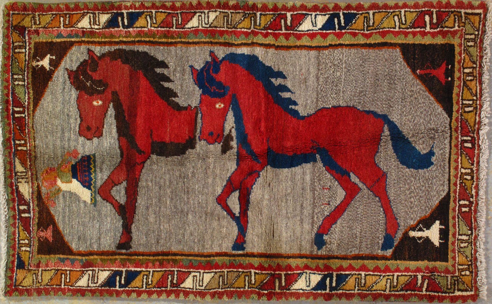 Vintage Gabbeh rug, 3' x 4'10