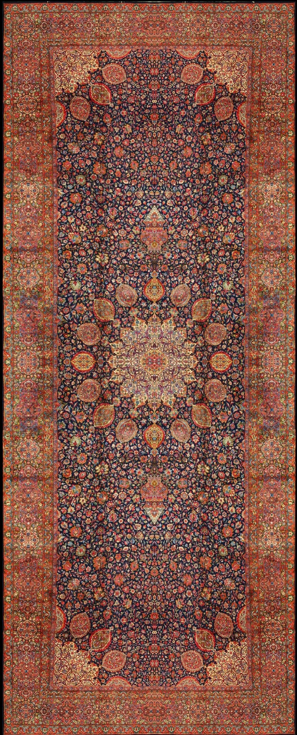 Antique Lavar Kerman rug, 15' x 35', First Rugs