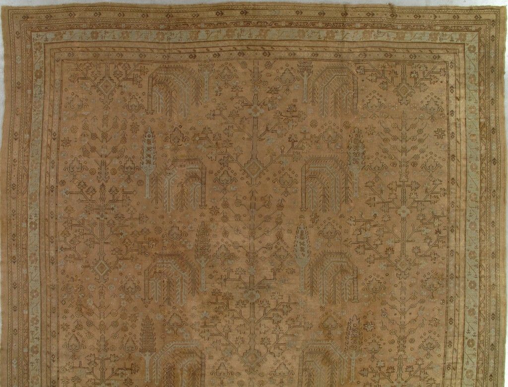 Antique Oushak rug, 14' x 16'10