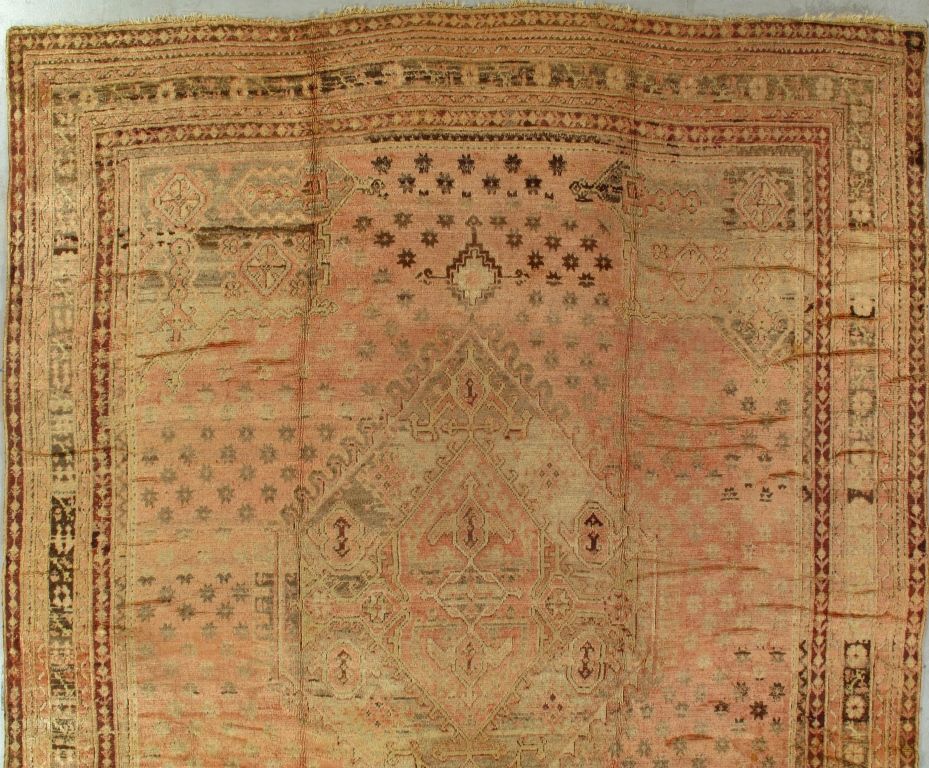Antique Oushak rug, 12' x 14'10