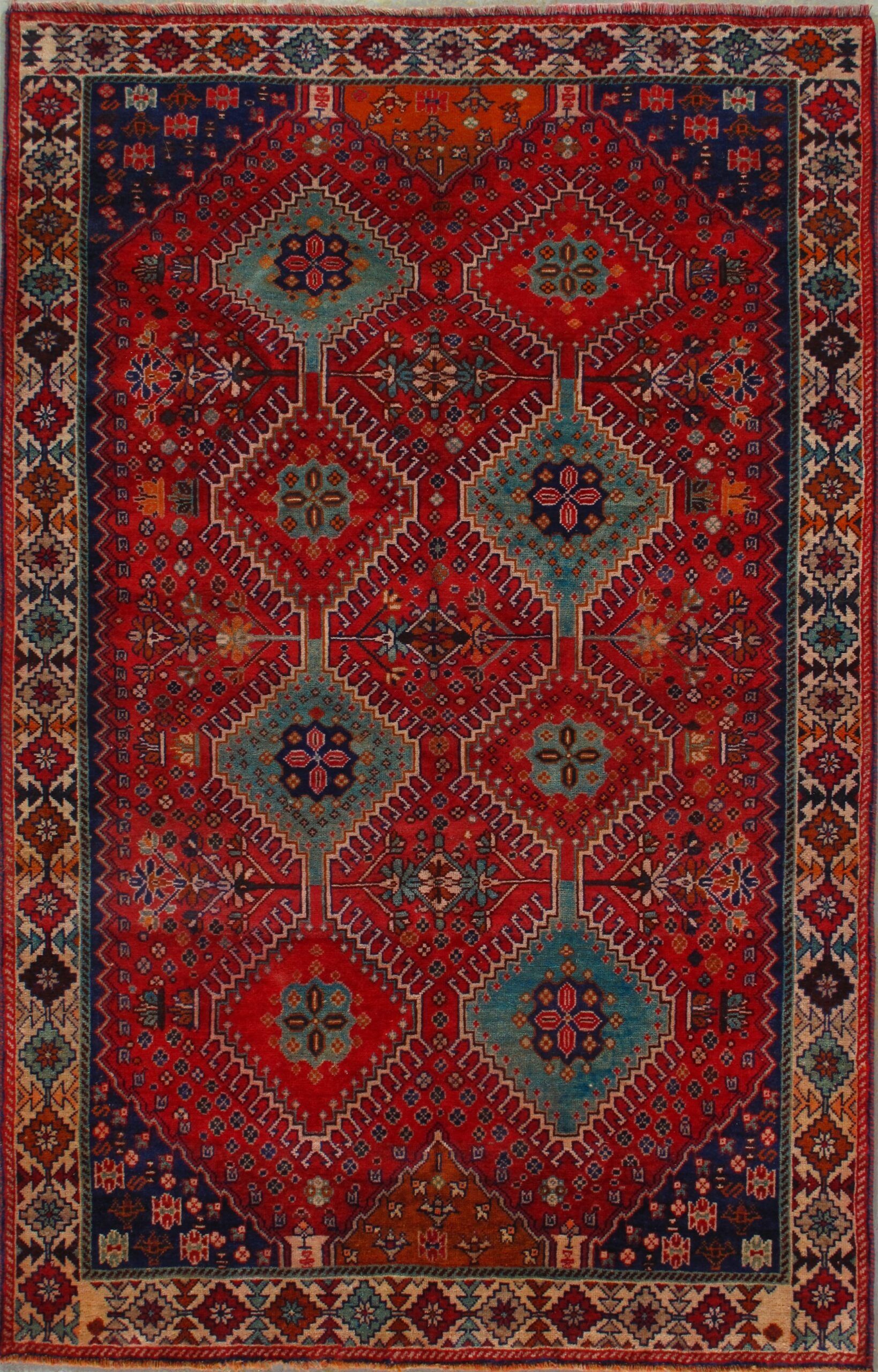 Vintage Persian Qashqai rug, 4'8" X 7'2", First Rugs