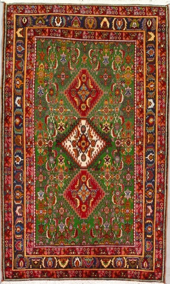 Persian Qashqai rug, 3'6