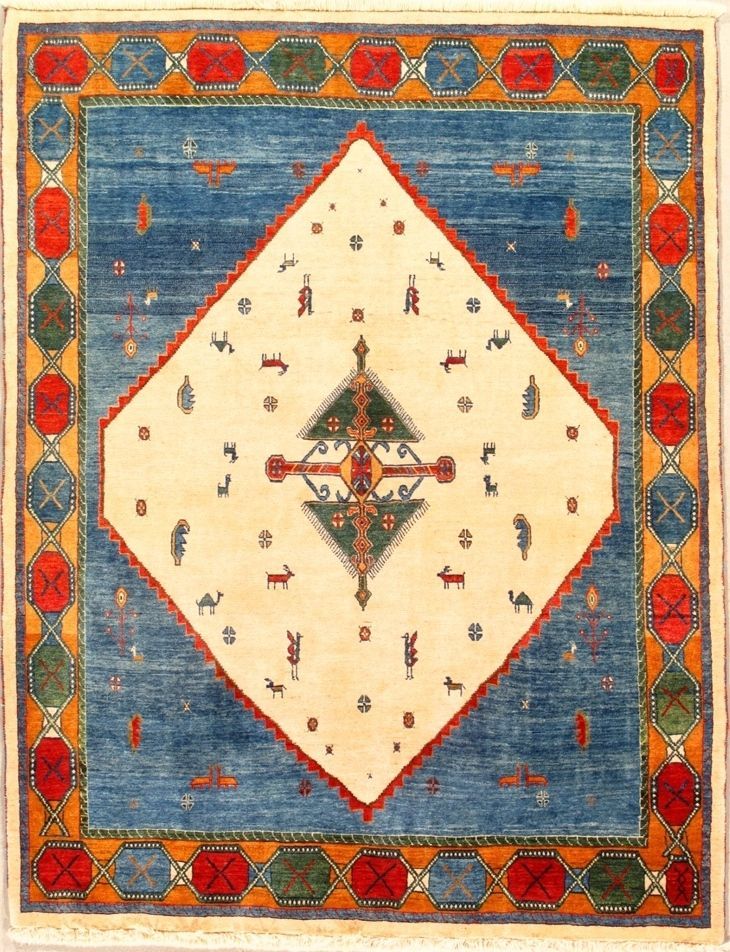 Persian Qashqai rug, 5'2" X 6'8", First Rugs