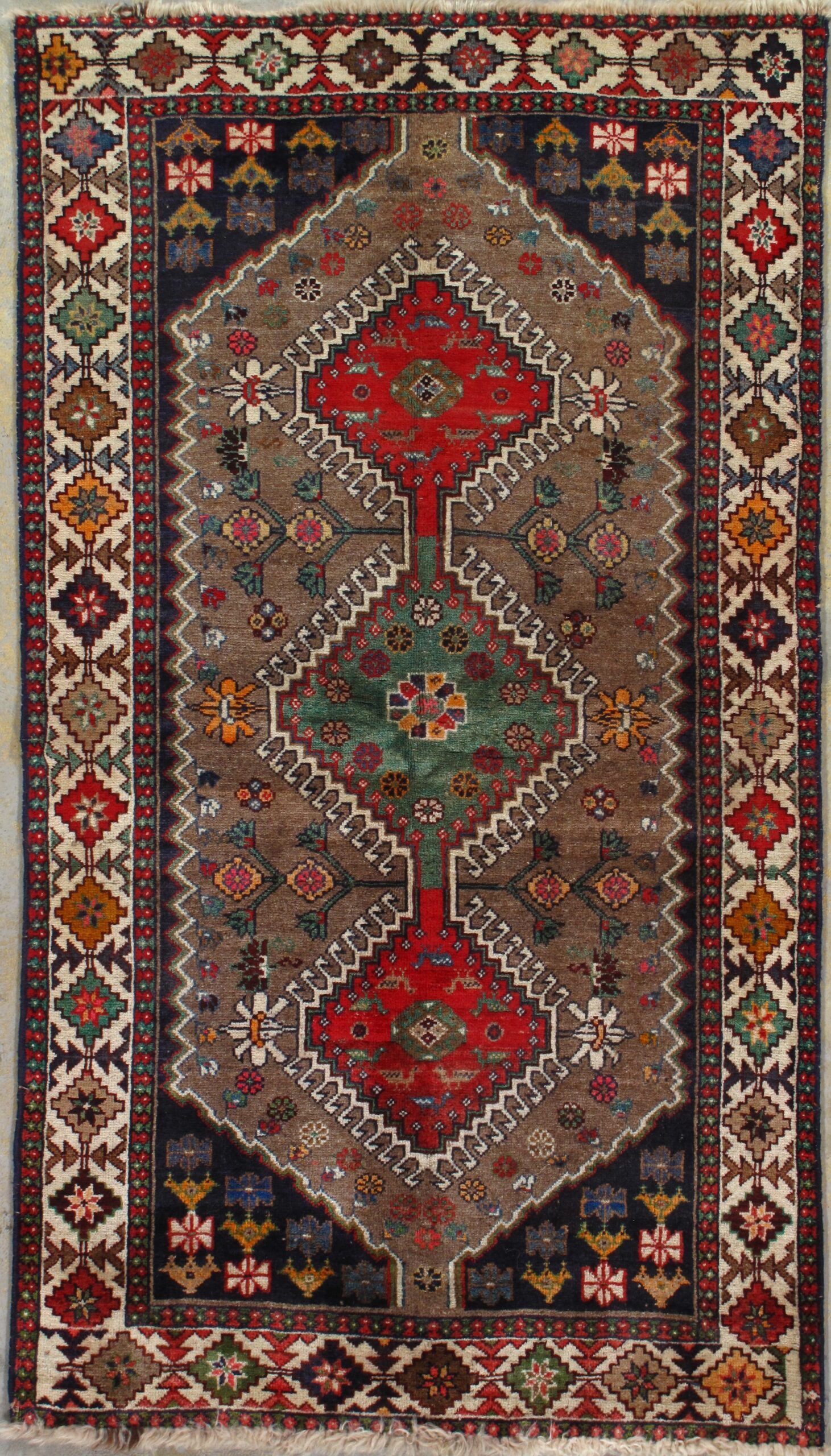 Vintage Qashqai rug, 3'6" x 6'3", First Rugs