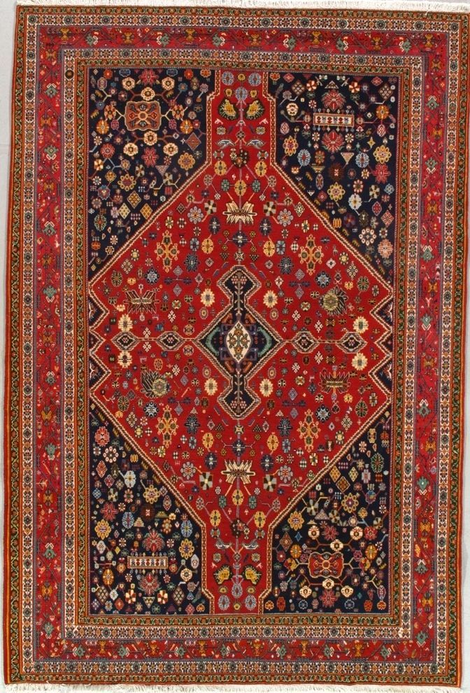 Persian Qashqai rug, 6'6