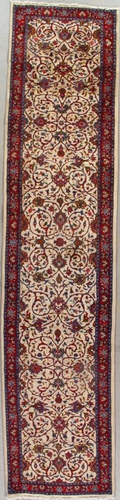 Persian Sarouk runner, 3' X 13'7