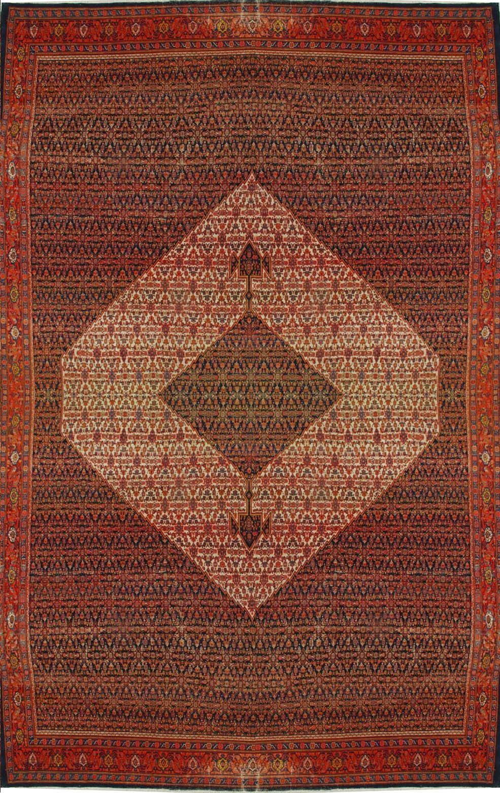 Antique Senneh rug, 12' x 22', First Rugs