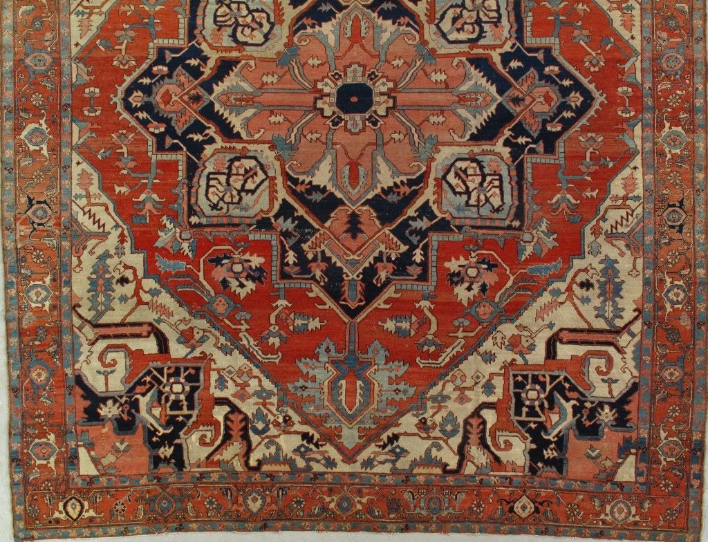 Antique Serapi rug, 11' x 12'10