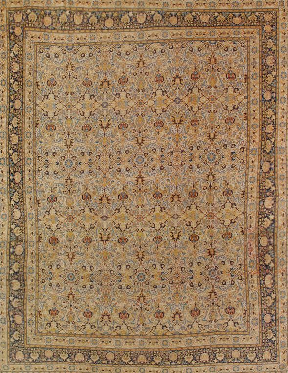 Antique Tabriz rug, 10'9