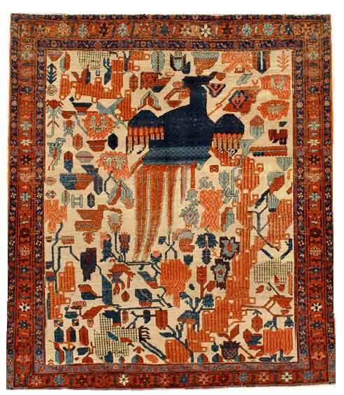 Antique Bakhshaish rug, 5'5