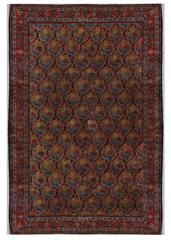 Antique Bijar rug, 11'1