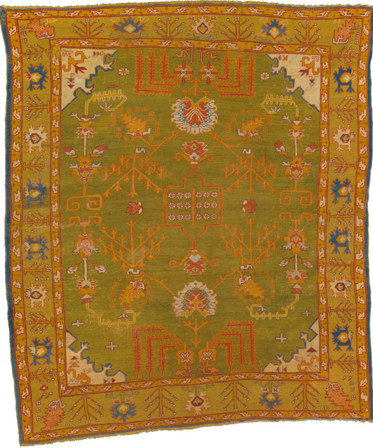 Antique Oushak rug, 10'9" x 9'5", First Rugs
