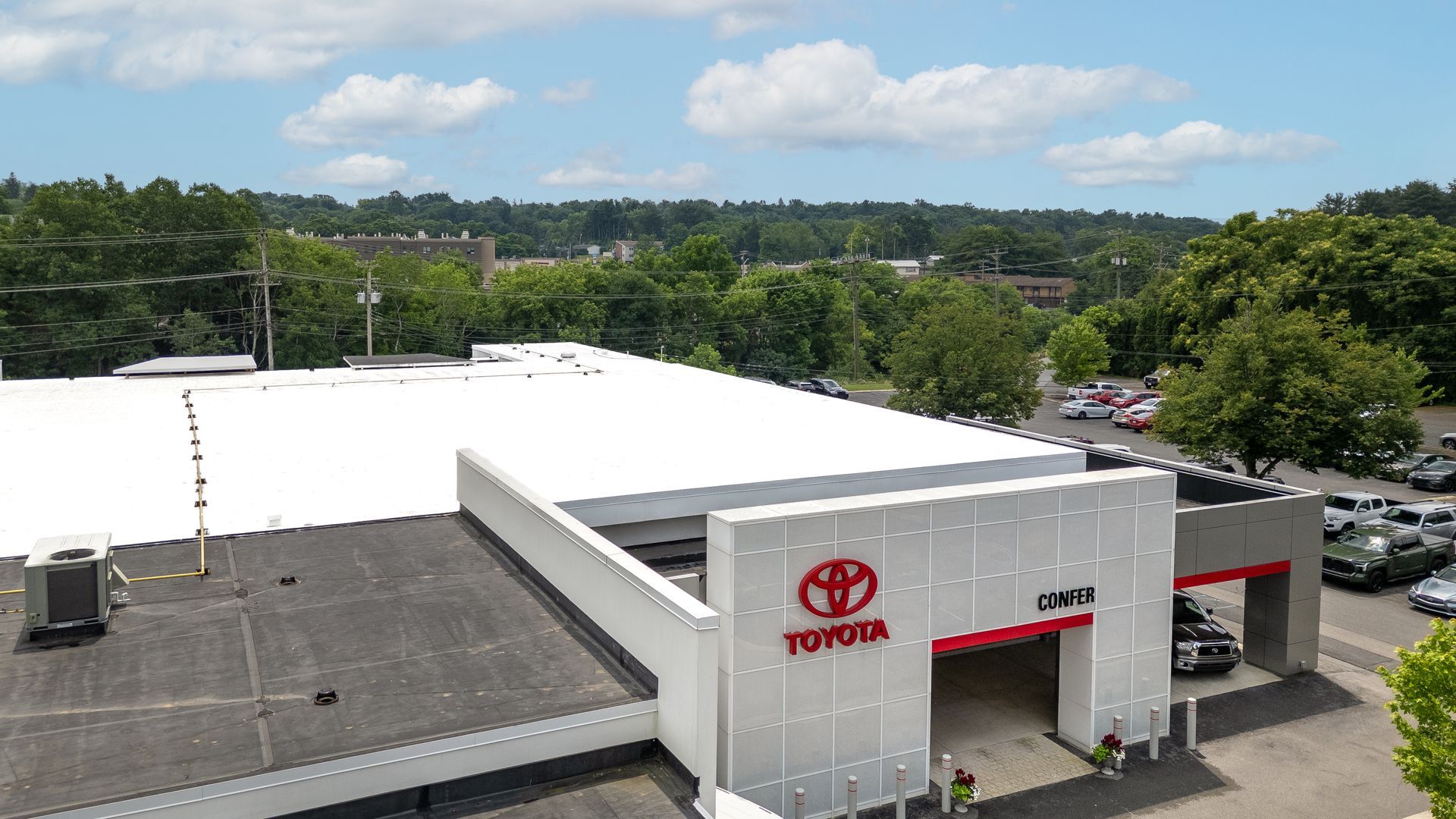 Falt roof waterproofing commercial buildings near me 