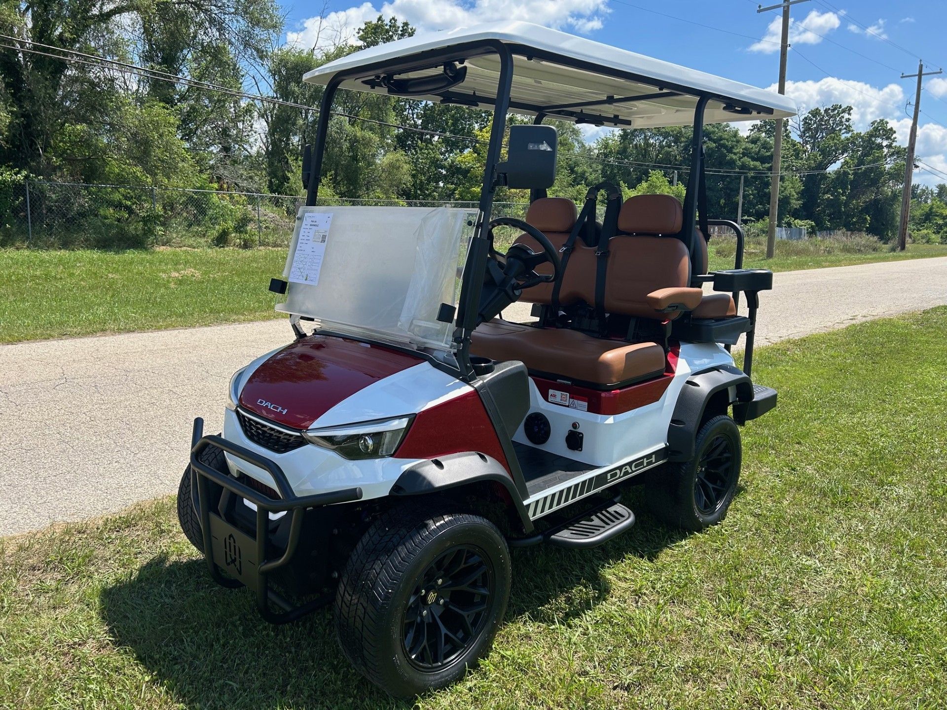 2026 DACH Falcon 2+2 48 Volt Red and White Allstates Golf Cart LLC Elkhart IN