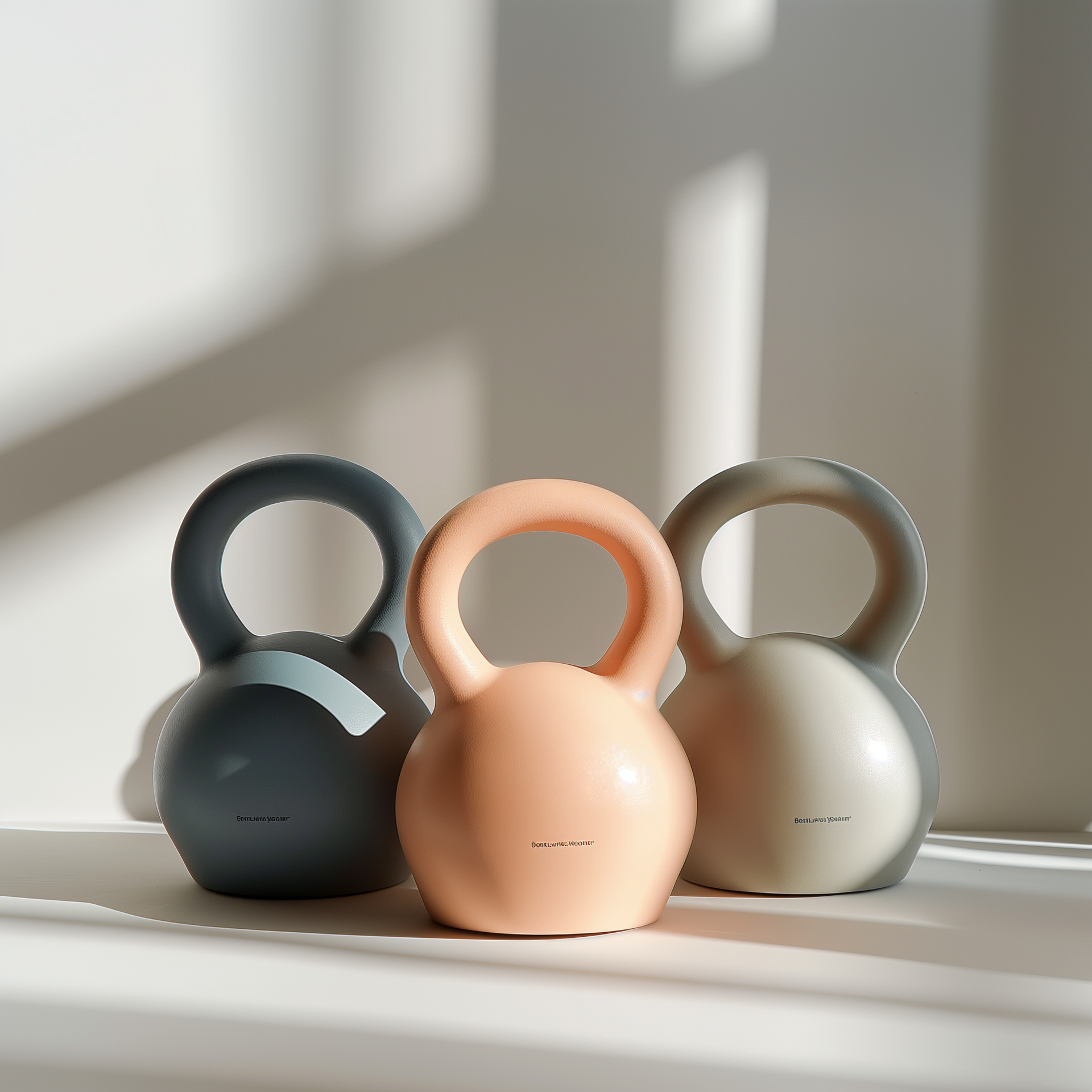 Gray kettlebell on a light background