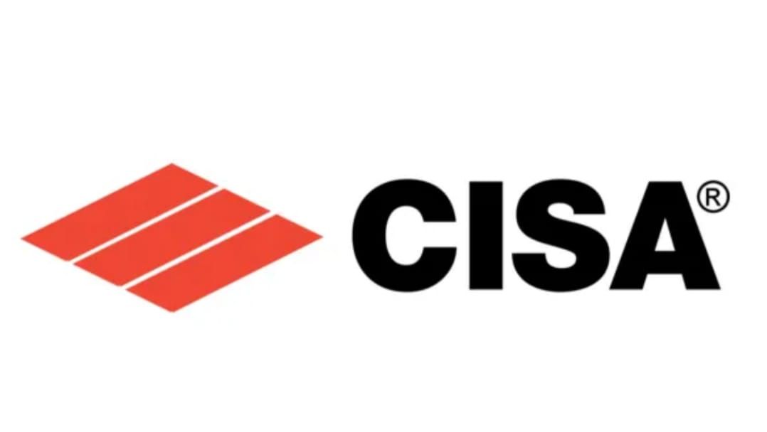 Logo CISA con icona geometrica rossa e testo nero su sfondo bianco.