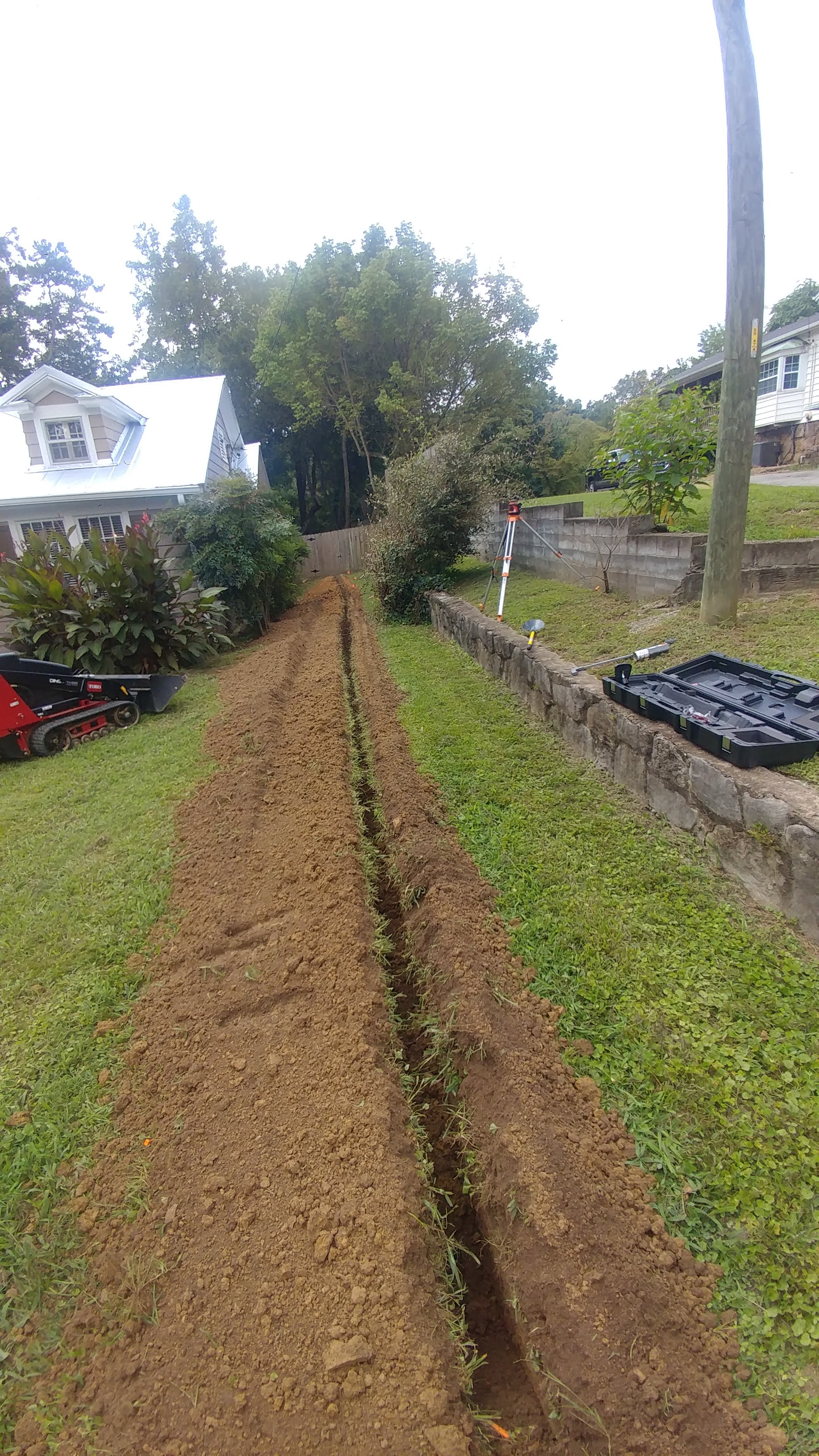 Galvanized and Cast Iron Water Lines Chattanooga, Tennessee Trench