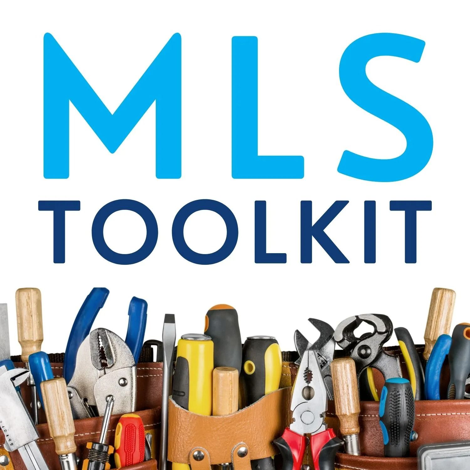 MLS Toolkit logo above a row of assorted hand tools in a leather tool belt