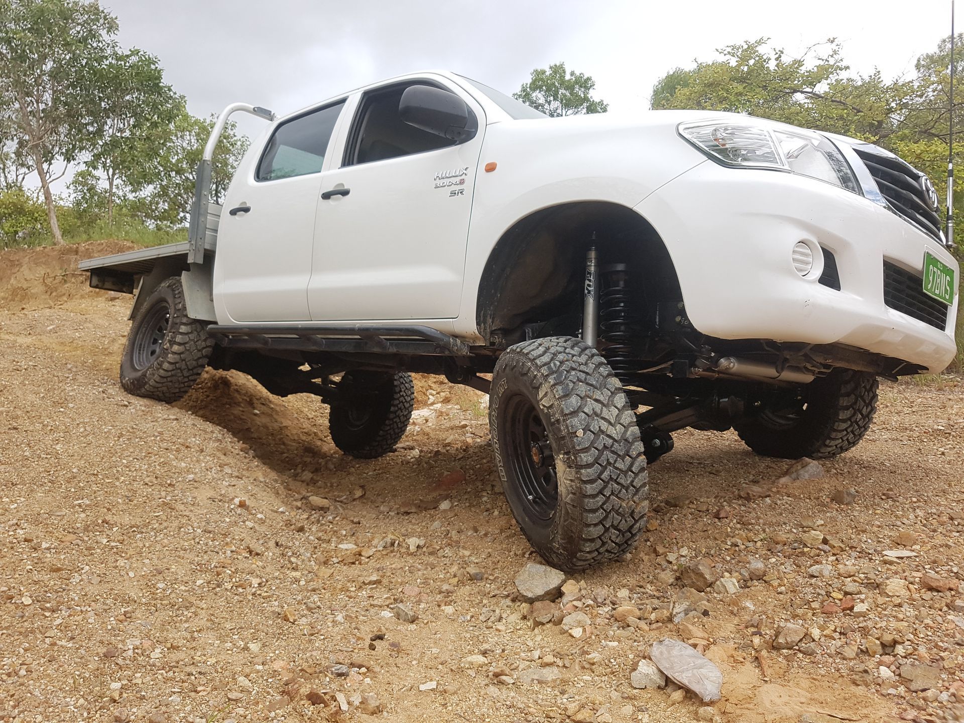 A Dark Gray Pickup Truck with Off-Road Modifications &mdash; Ironhide Customs In Garbutt, QLD