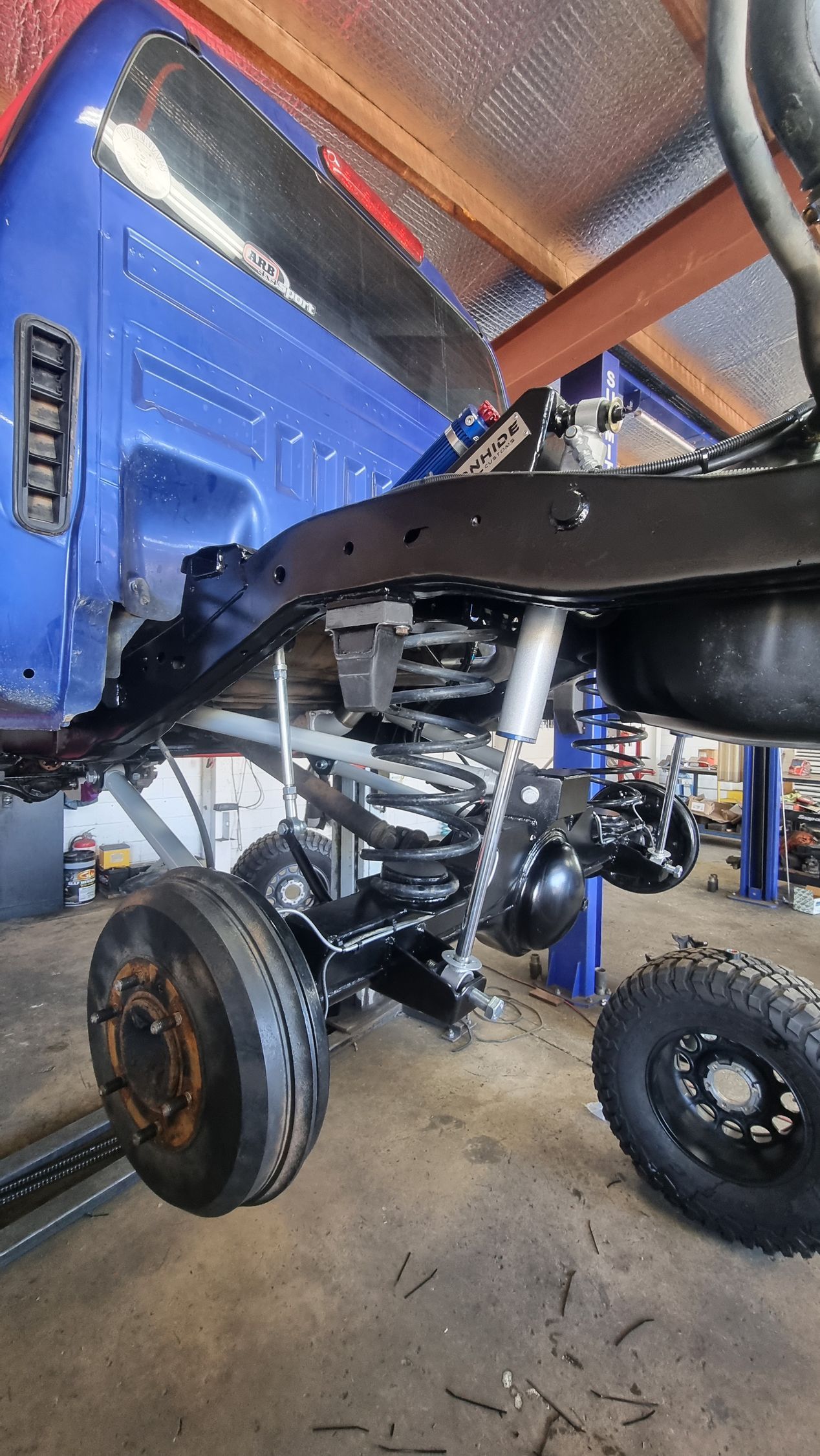A Colorado DMAX Showing the Rear Coil &mdash; Ironhide Customs In Garbutt, QLD