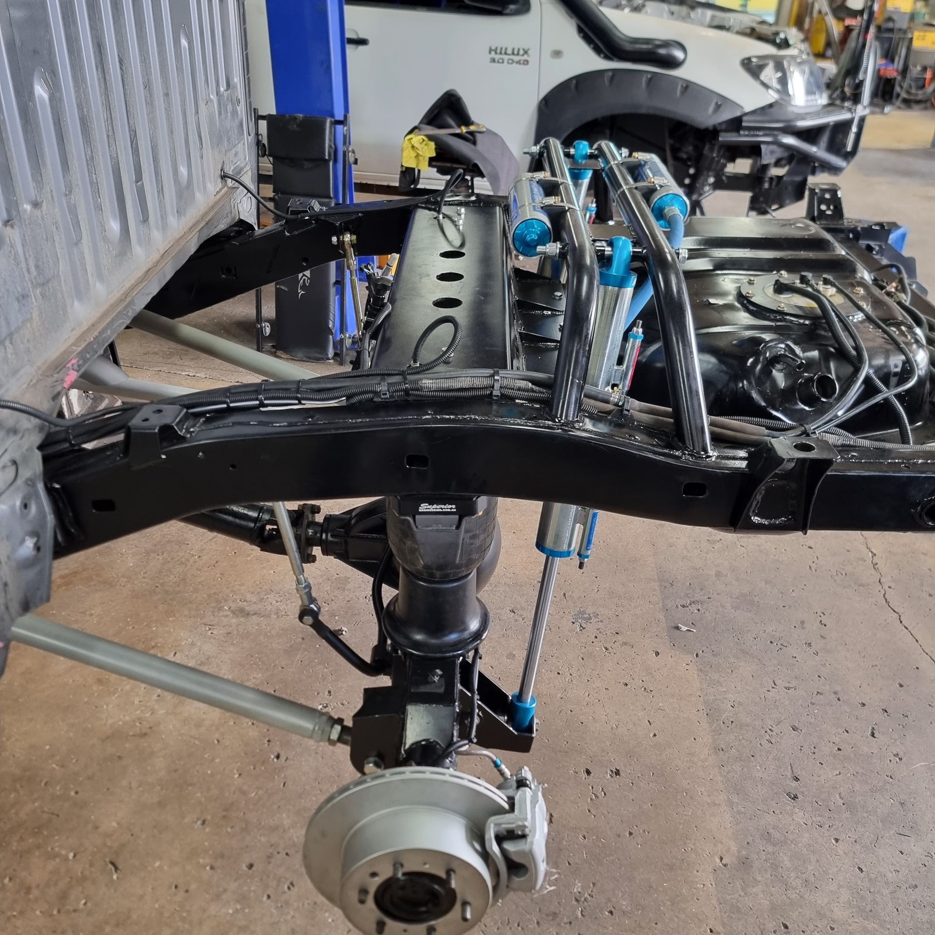 Vehicle&rsquo;s Undercarriage in A Garage &mdash; Ironhide Customs In Garbutt, QLD