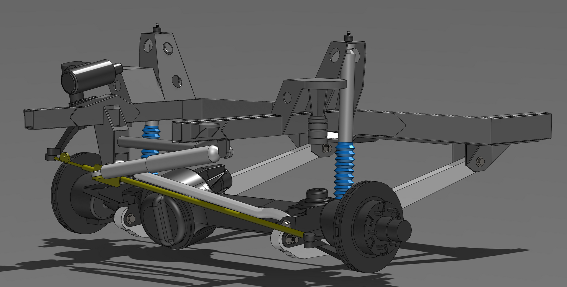 A Computer-Aided Design (CAD) Model of A Vehicle's Front Suspension — Ironhide Customs In Garbutt, QLD