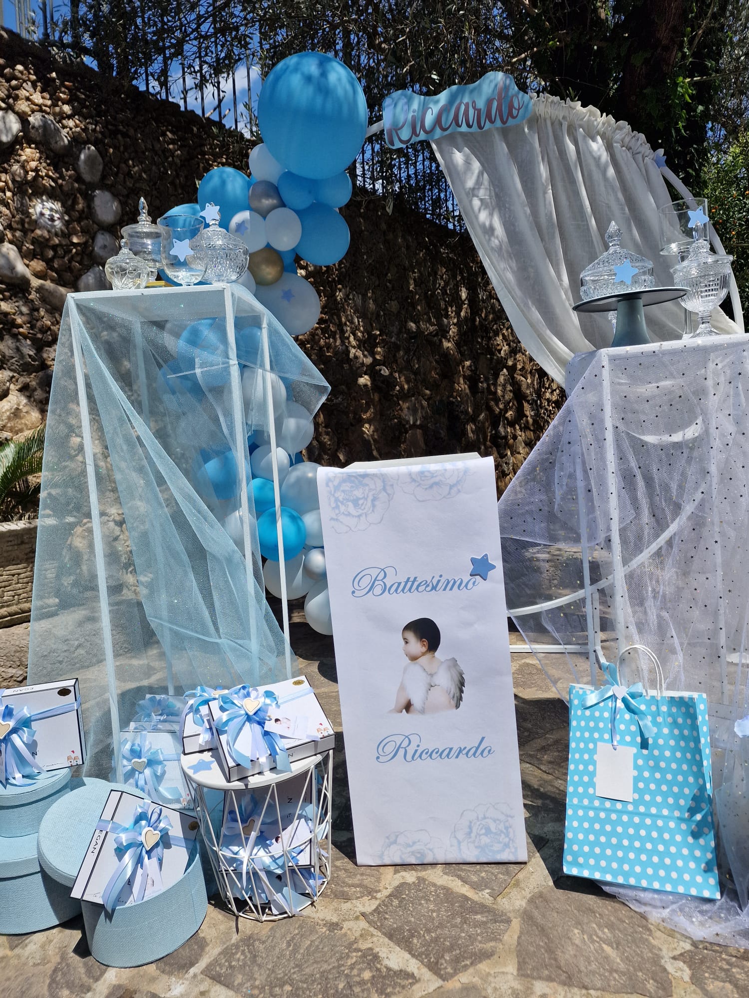 allestimento per il battesimo di un bambino presso Tenuta Olivia 51